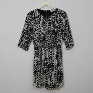 Charlee Black & White 3/4 Quarter Sleeve Dress